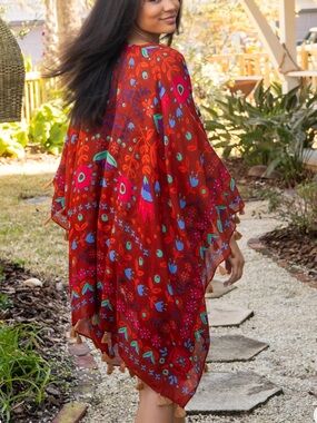 Natural Life Soleil Tassel Kimono OS